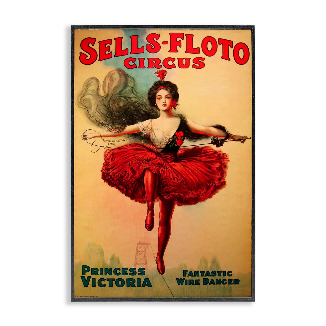 Stupell Industries Sells-Floto Circus Vintage Poster Framed Giclee Design by Marcus Jules